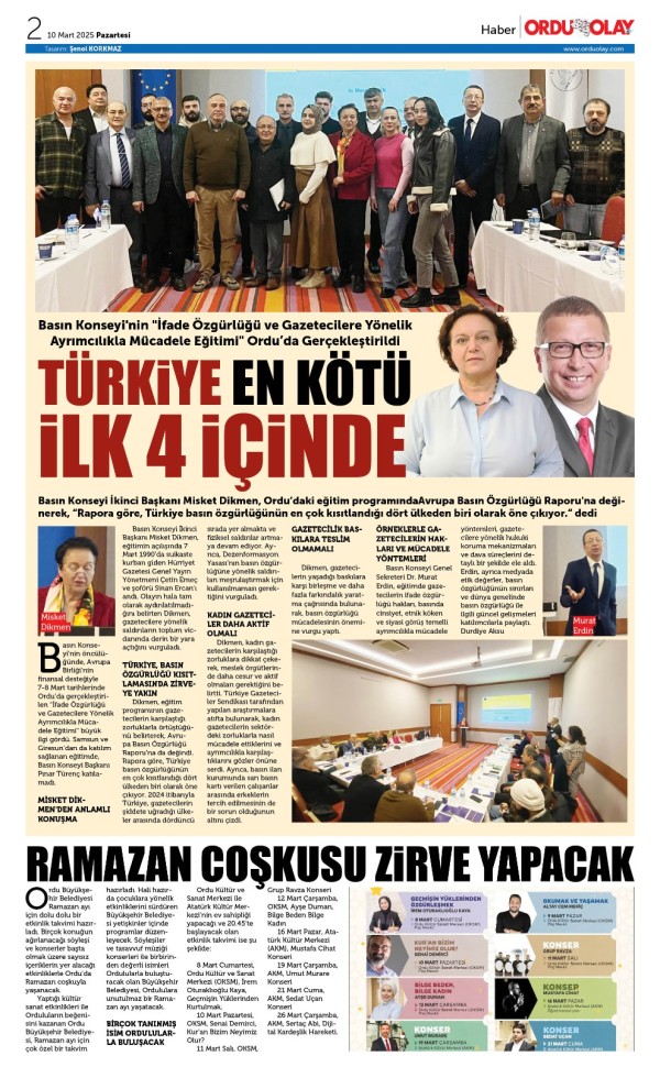 7-8 Mart Ordu Eğitimi